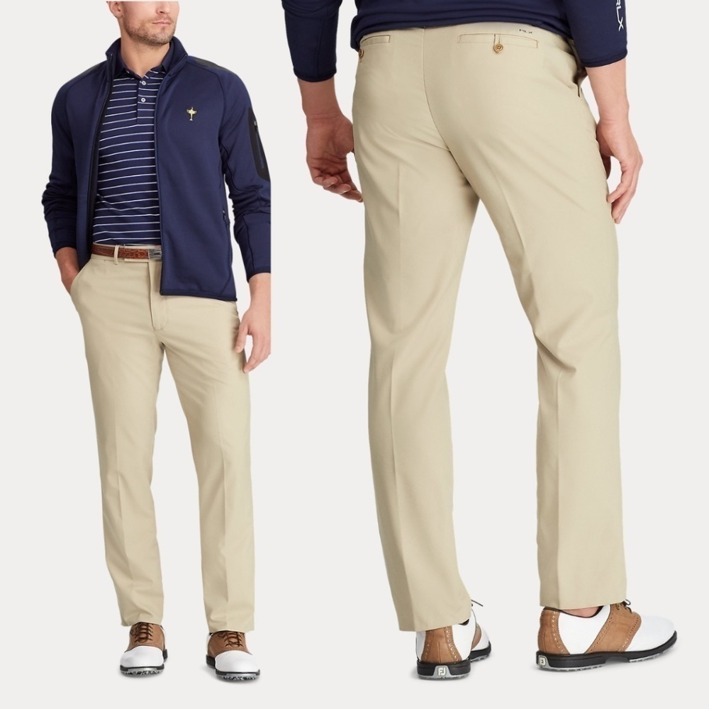 RLX Golf‎ Ralph Lauren Mens Classic Fit Stretch Khaki Golf Pant 34